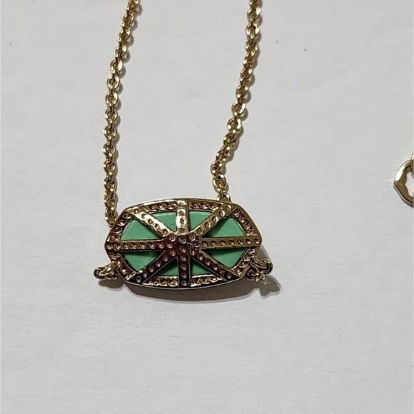 Kendra scott‎ Elisa Gold and turquoise? necklace - Picture 7 of 7